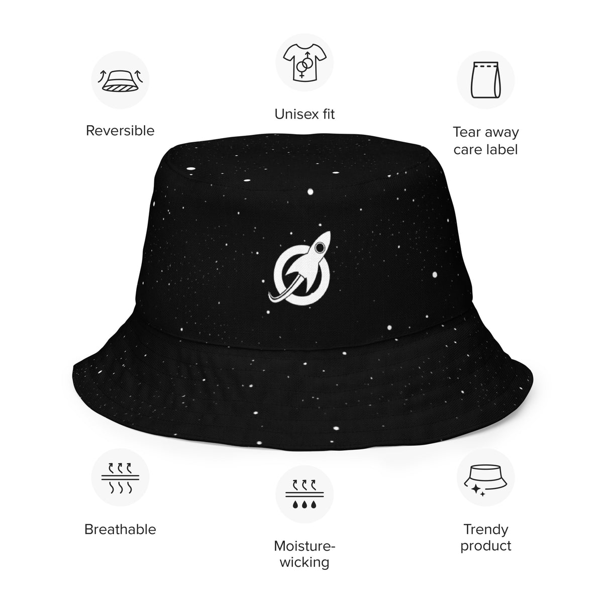 Reversible Bucket Hat, front view