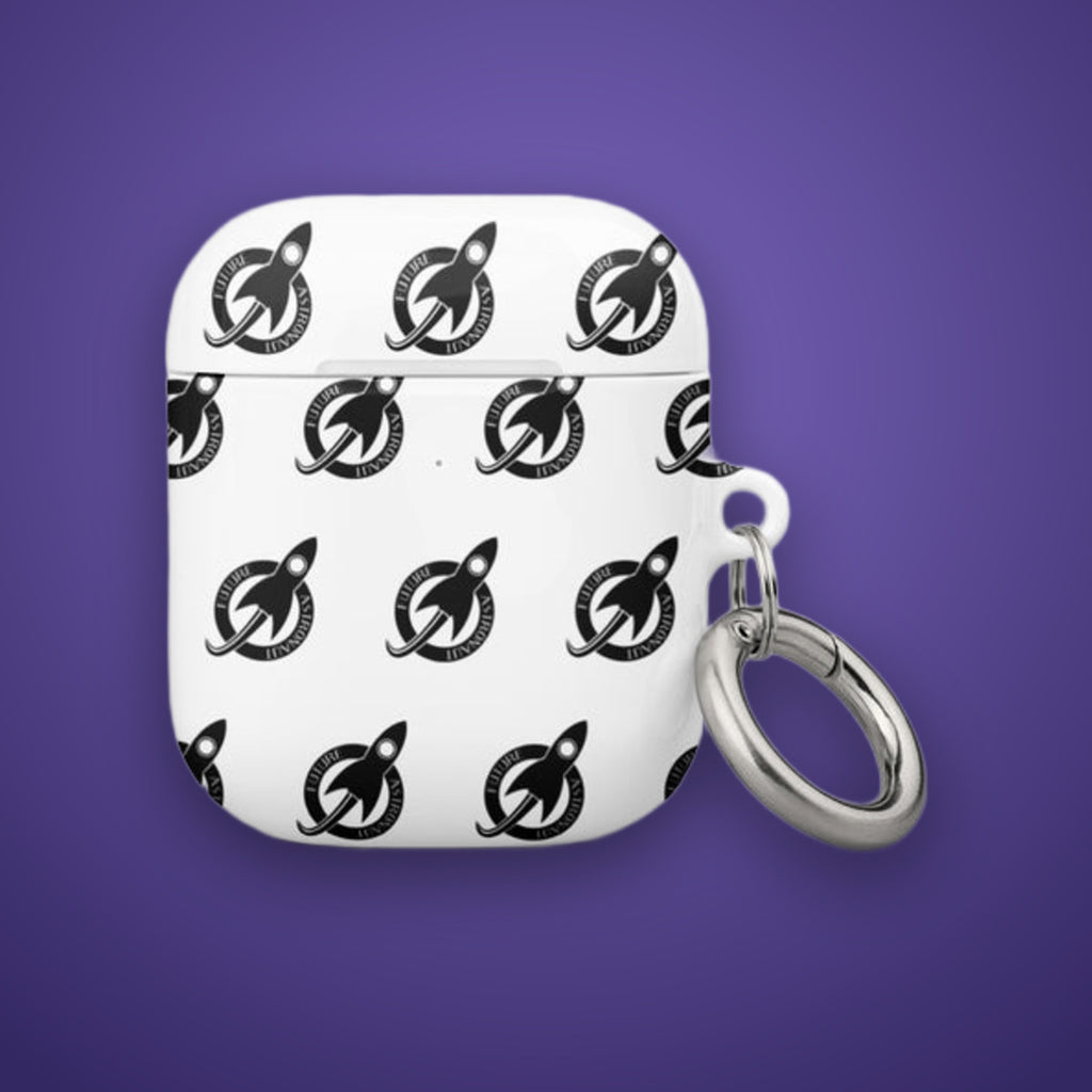 Rocket AirPods Case on Future Astronaut branded background