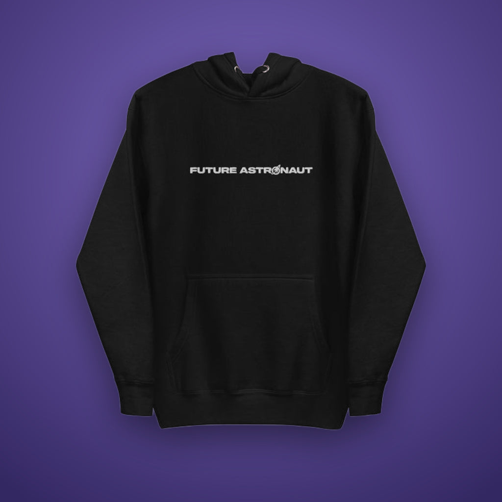 Basic Hoodie on Future Astronaut branded background