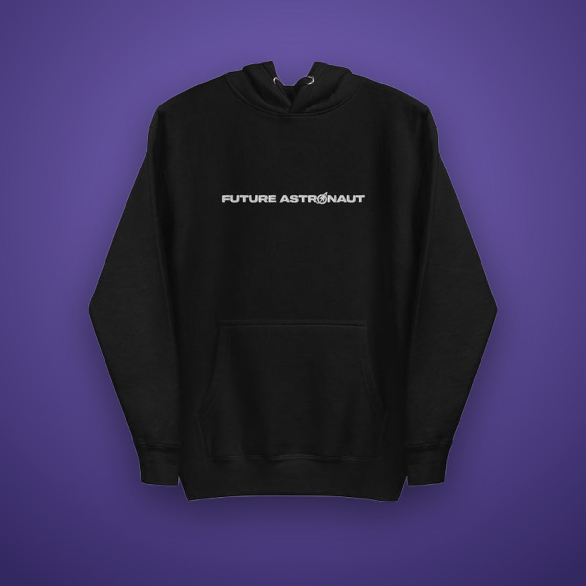 Basic Hoodie on Future Astronaut branded background
