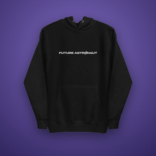 Basic Hoodie on Future Astronaut branded background