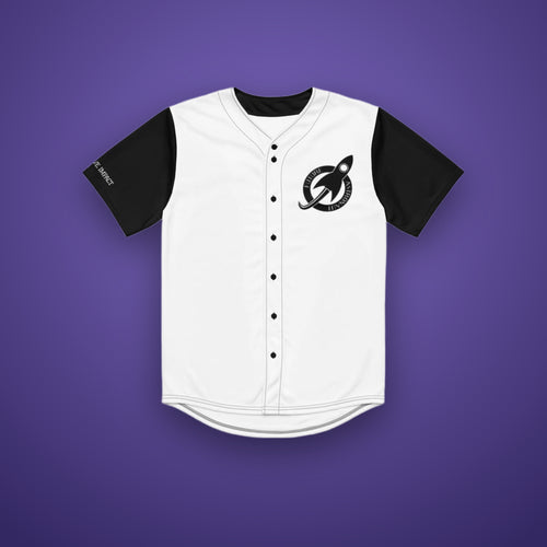 Baseball Jersey White on Future Astronaut branded background