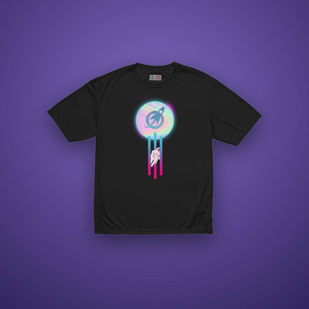 Performance Tee on Future Astronaut branded background