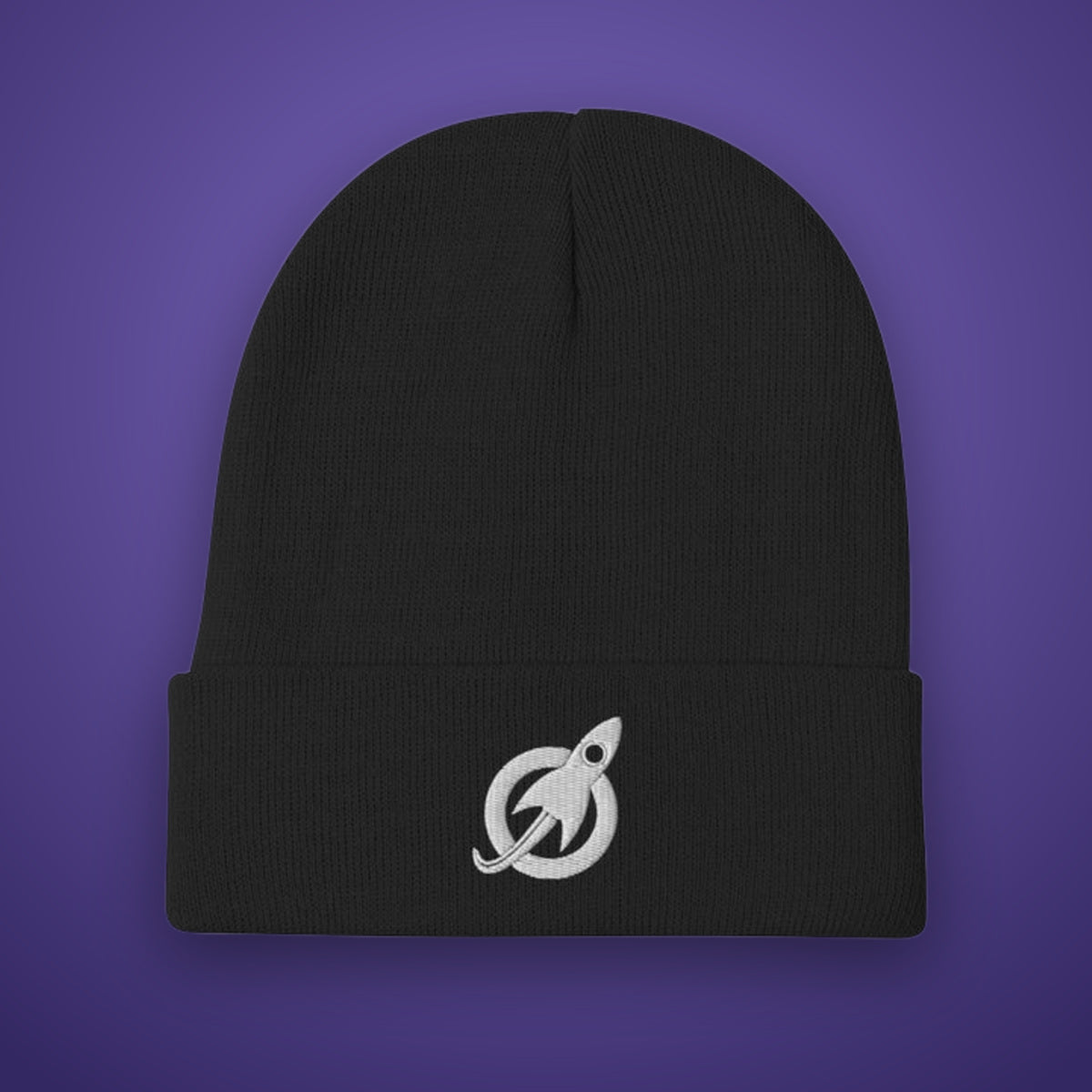 Rocket Beanie on Future Astronaut branded background