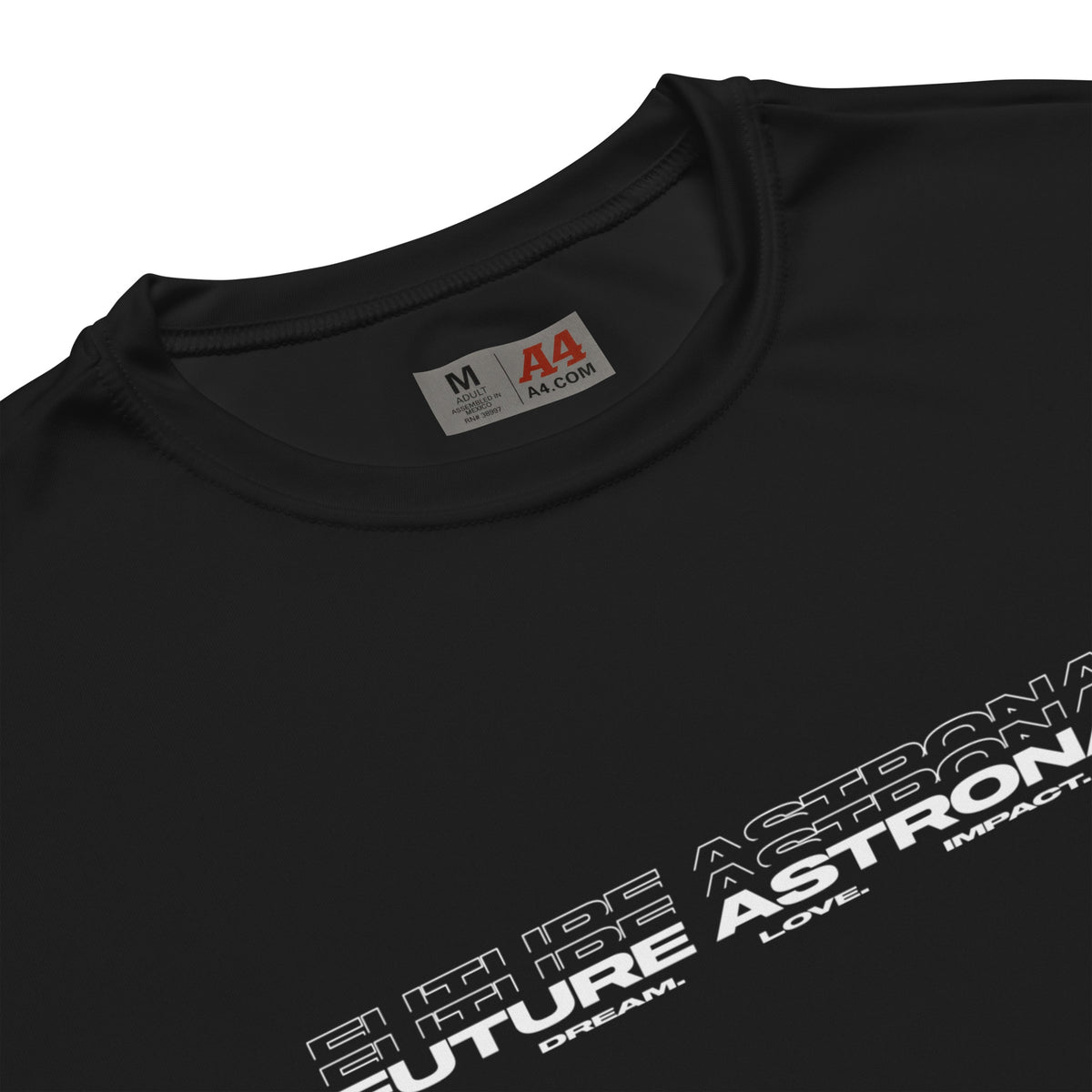 Future Astronaut Performance Tee fabric and print detail