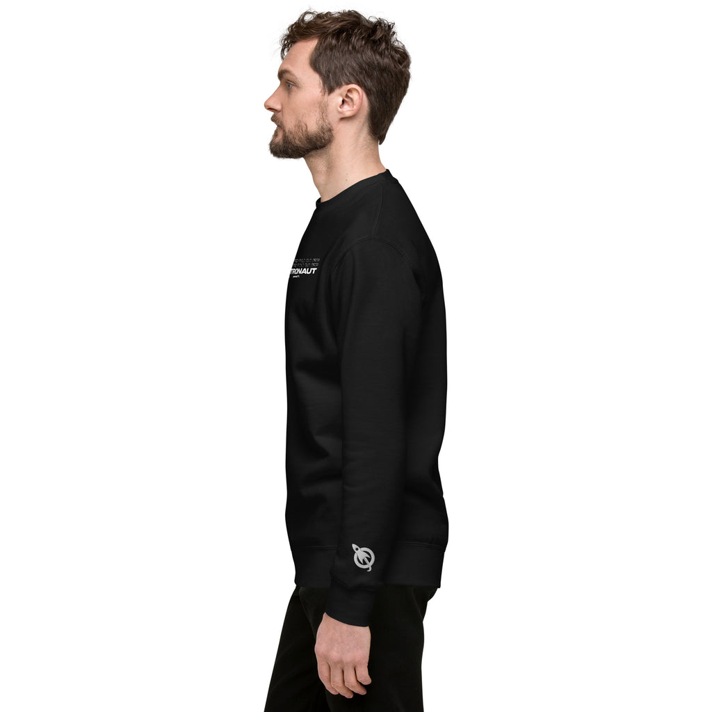 Future Astronaut Crewneck in black, left side view