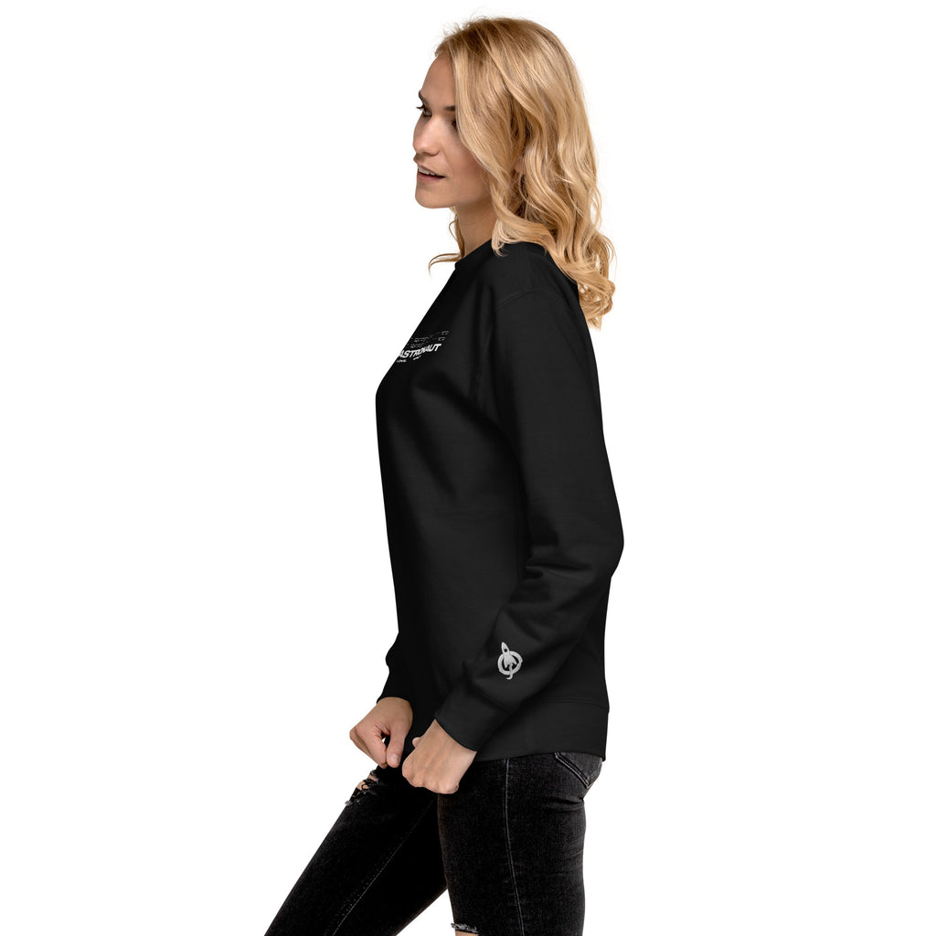 Future Astronaut Crewneck in black, left side view