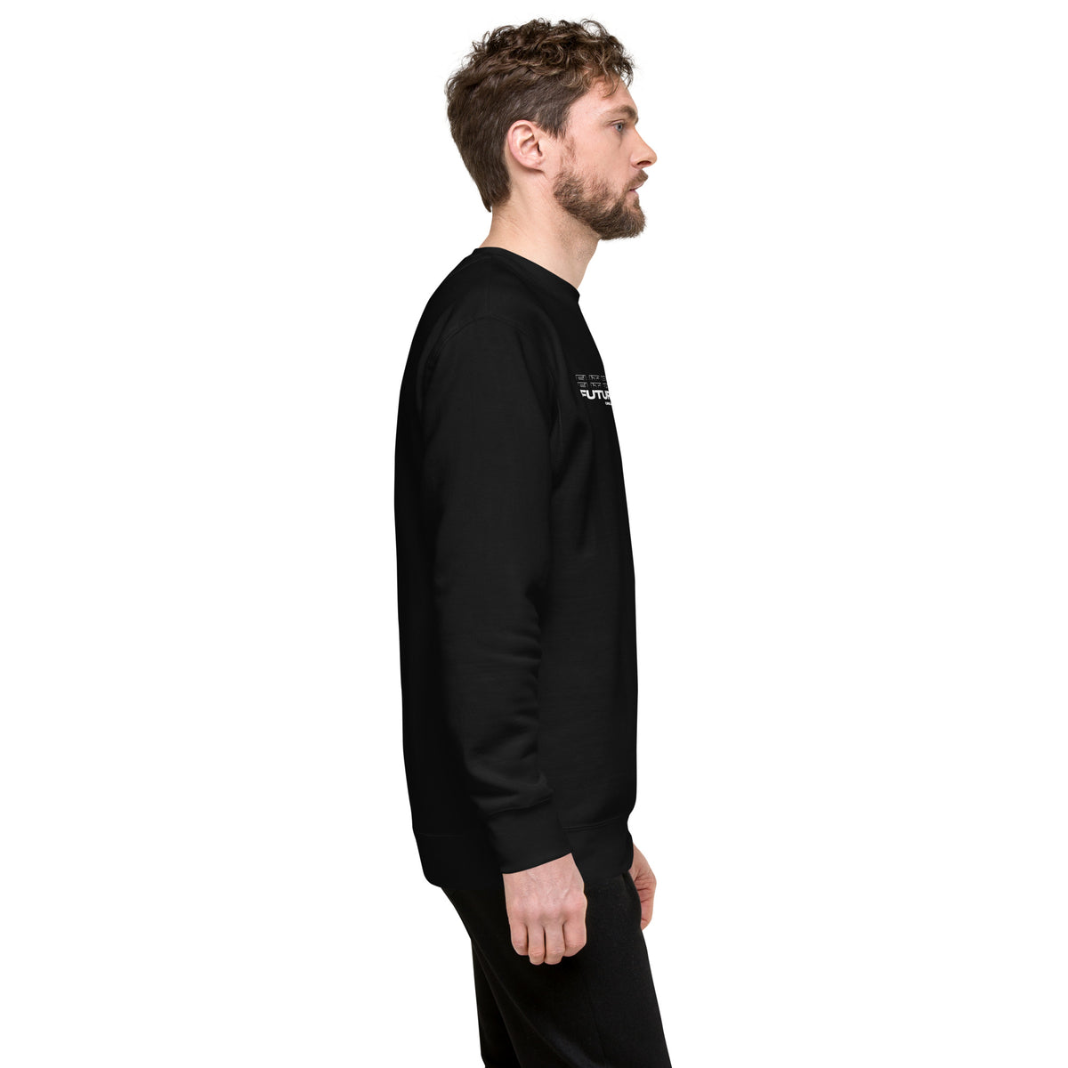 Future Astronaut Crewneck in black, right side view
